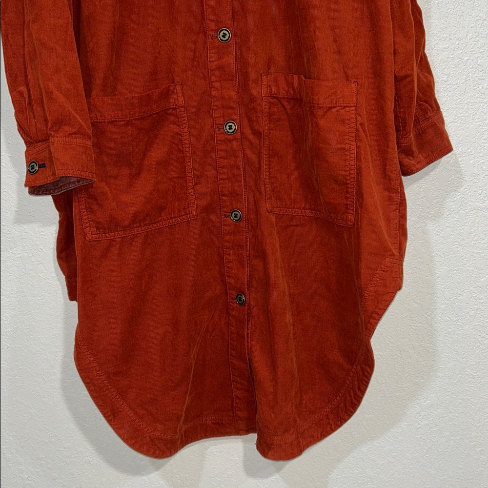 ANTROPOLOGIE PILCRO CORDUROY DUSTER BUTTON FRONT SHACKET WOMENS Sz SMALL NEW - Picture 9 of 15